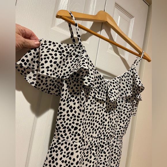 Worn Once!Beautiful BCX ColdShoulder Adjustable Strap Asymmetrical Hemline Dress - Picture 2 of 11